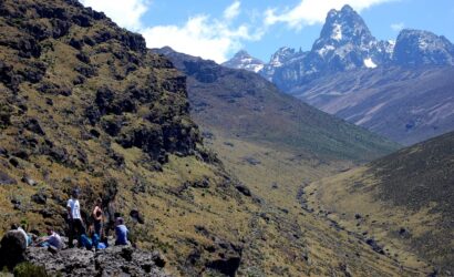 Mount Kenya Traverse trail showing rugged peaks and alpine landscapes